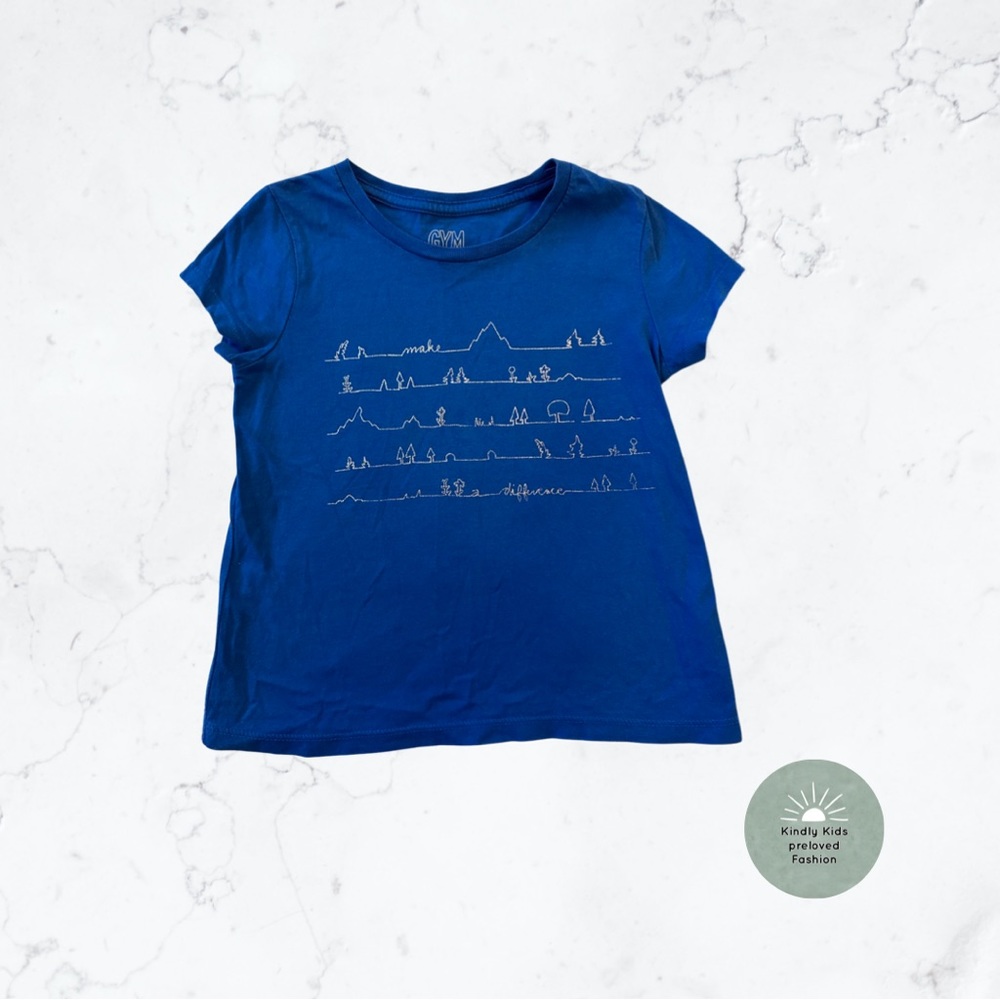 Gymboree | size xs (4T) cute t-shirt with shiny tree line design.